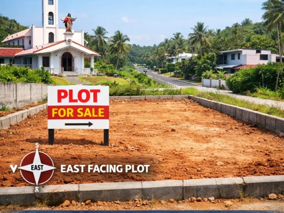4 cent east facing residential plot for sale in North Konam near RC Church Nagercoil