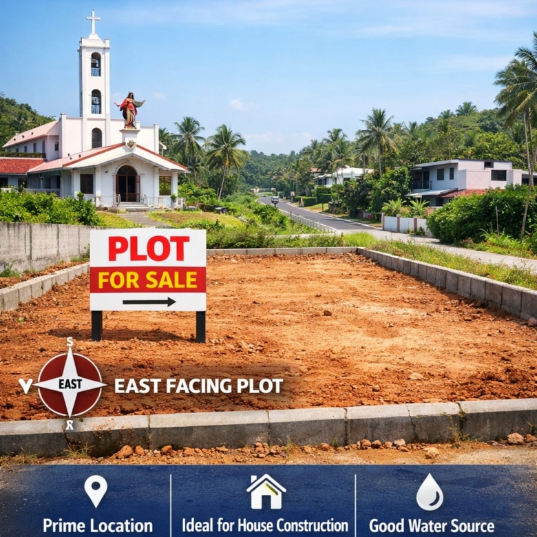 4 cent east facing residential plot for sale in North Konam near RC Church Nagercoil
